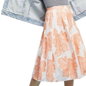NWT Hutch by Anthropology white/orange floral skirt size 4